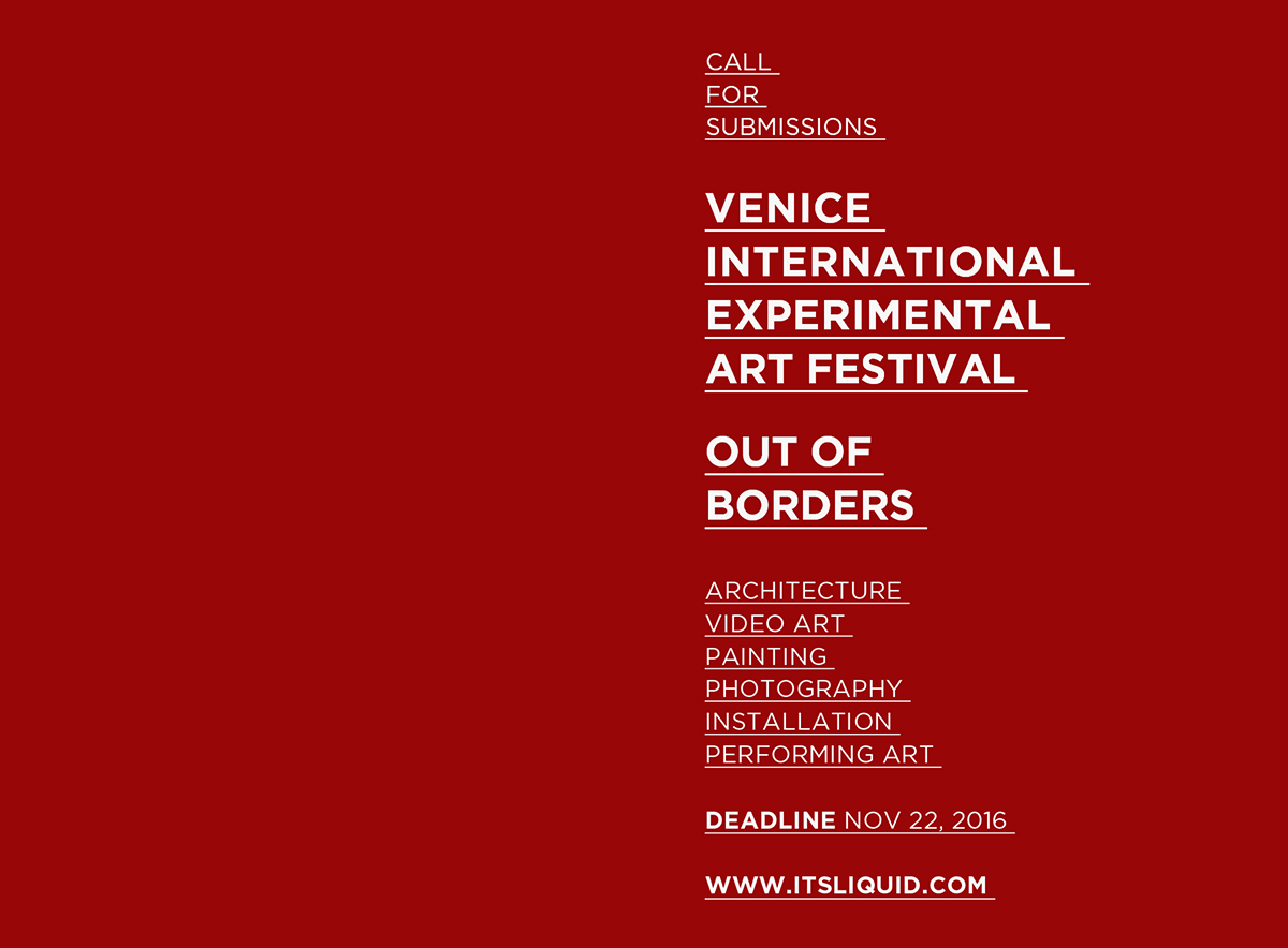Call for submissions: Venice International Experimental Art Festival | Out Of Borders