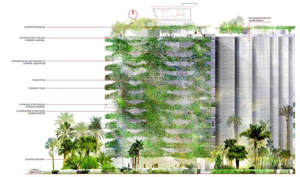 Jean Nouvel’s ’Reflection Machine’ is elevated from the ground toward rising sea-level in Miami