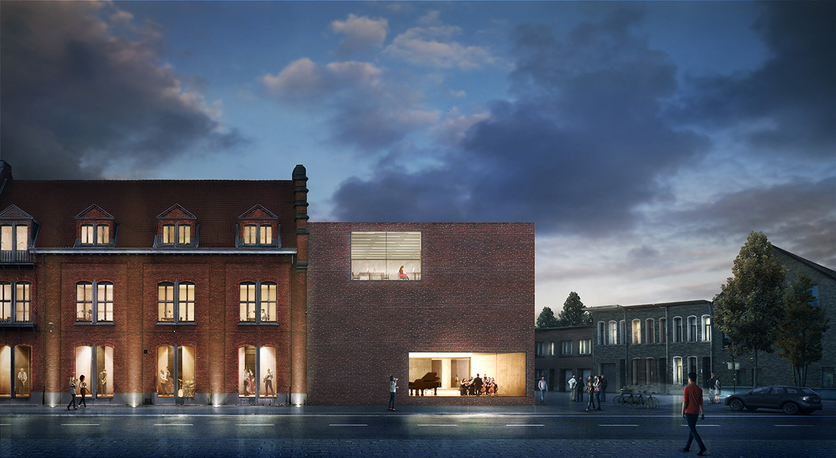 KAAN Architecten designs Library and Academy of Performative Arts in Belgium