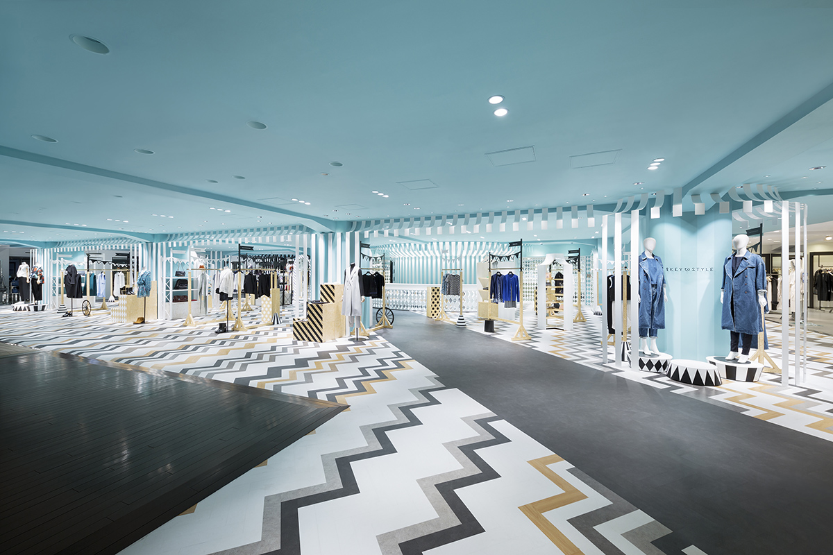 Nendo designed women's fashion floor of Seibu Shibuya