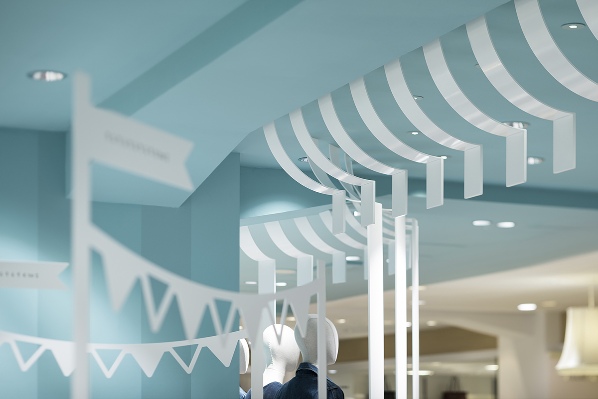 Nendo designed women’s fashion floor of Seibu Shibuya department store with zigzag patterns