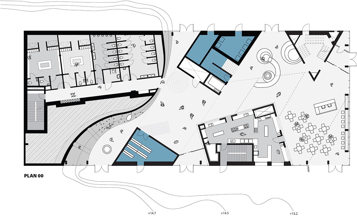 MVDRV and ADEPT’s community centre KuBe featuring playful urban gardens opened in Copenhagen