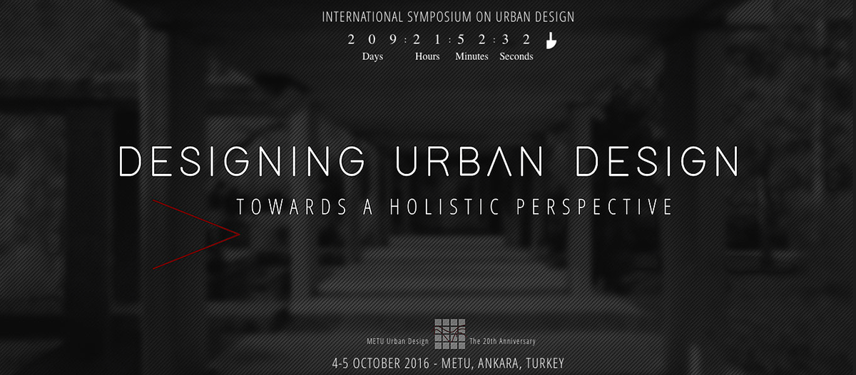 Designing Urban Design Towards A Holistic Perspective Symposium announces programme