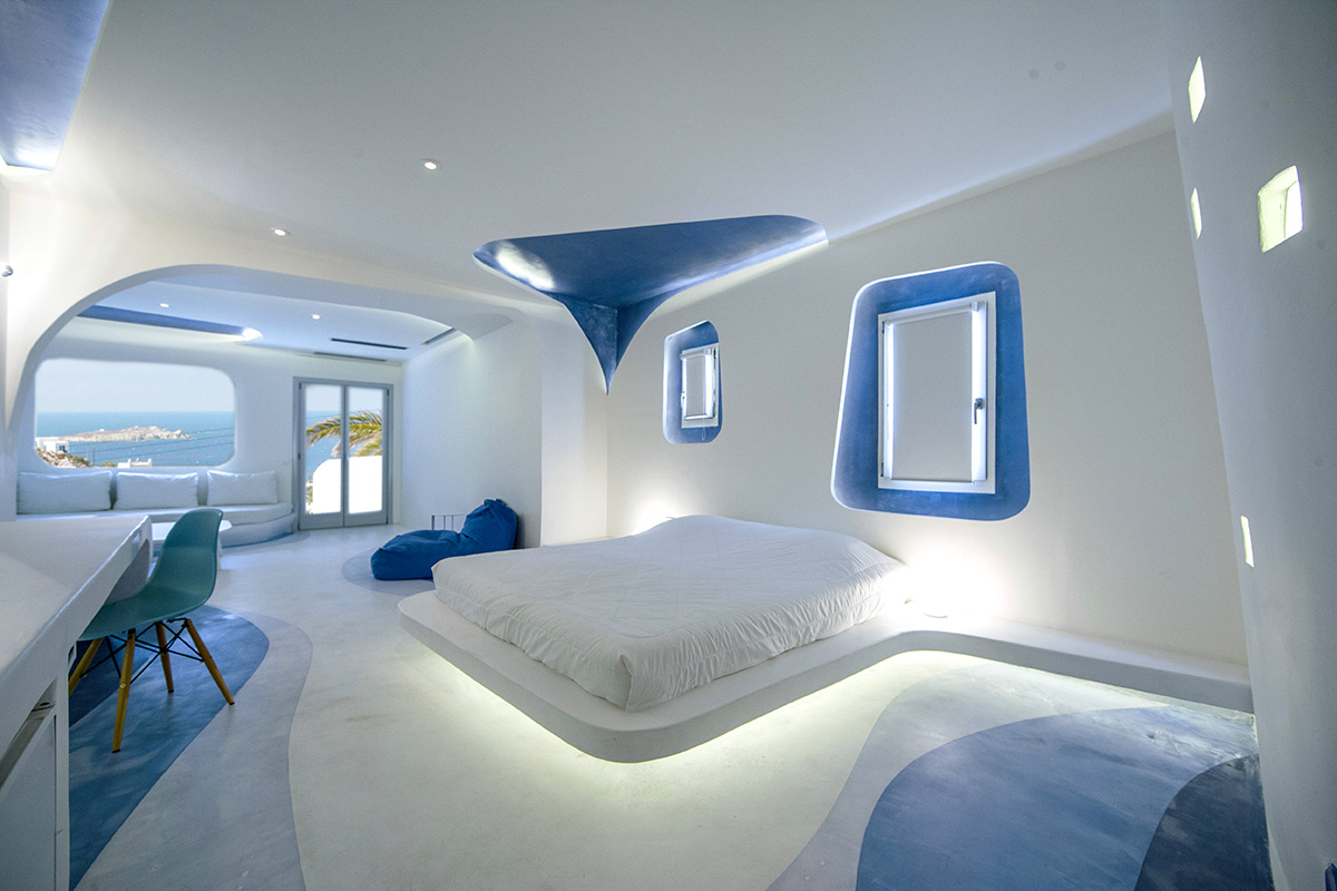New Blue Suites in Greece are made up of Cocoon elements and harmonized with shades of blue by KLab