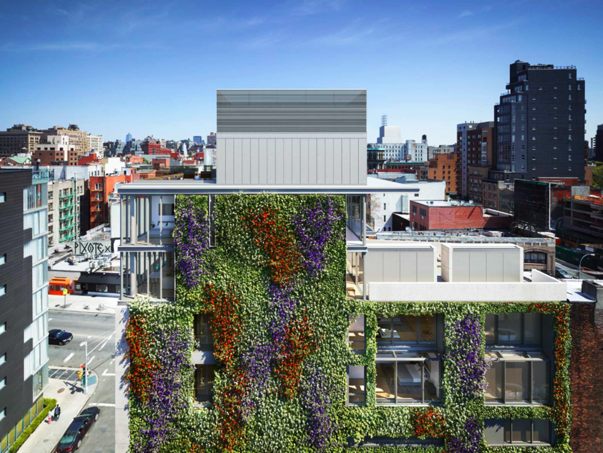 Tadao Ando&rsquo;s 152 Elizabeth Street in Manhattan is covered by a living vegetation wall