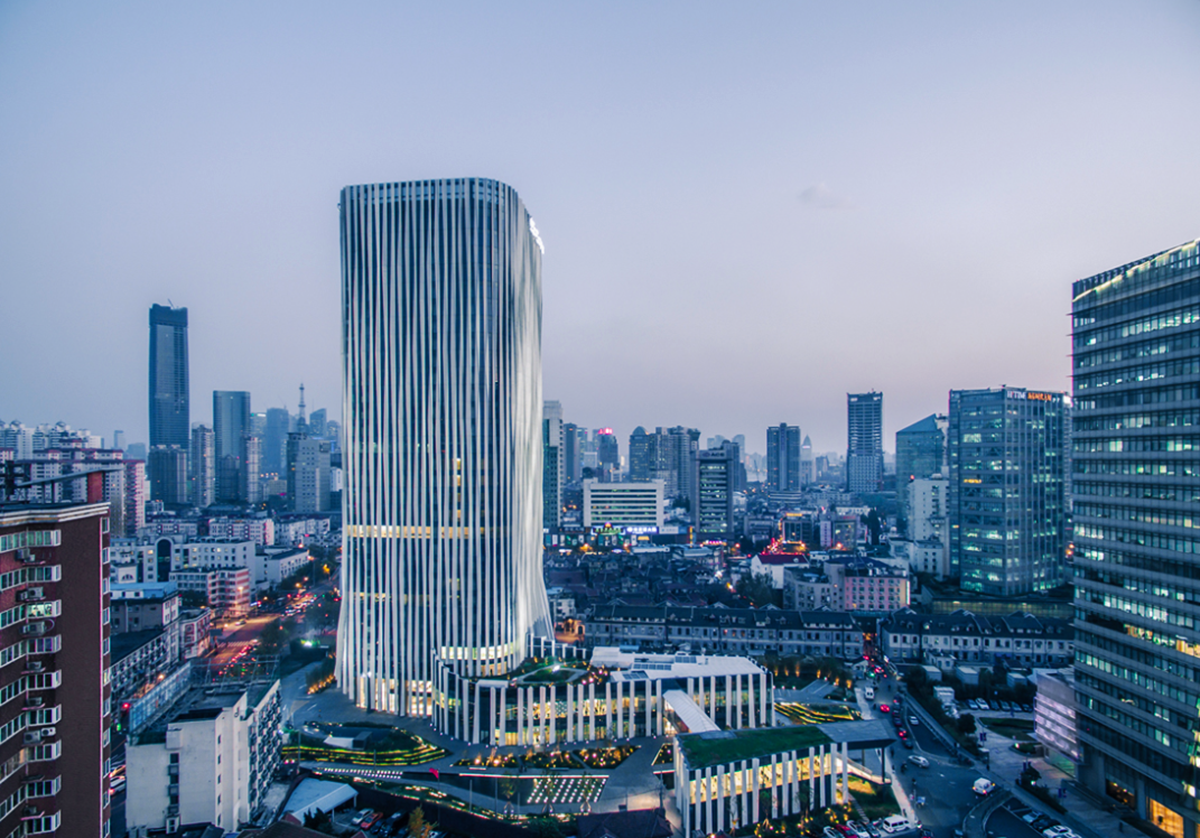 Kengo Kuma and Associates designed a Woven Lace-like office