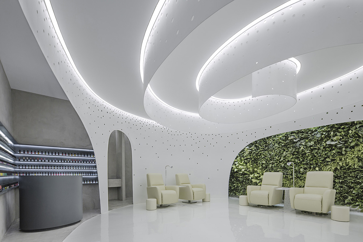 Arch Studio creates Helix Garden for Lily Nails Salon in Beijing