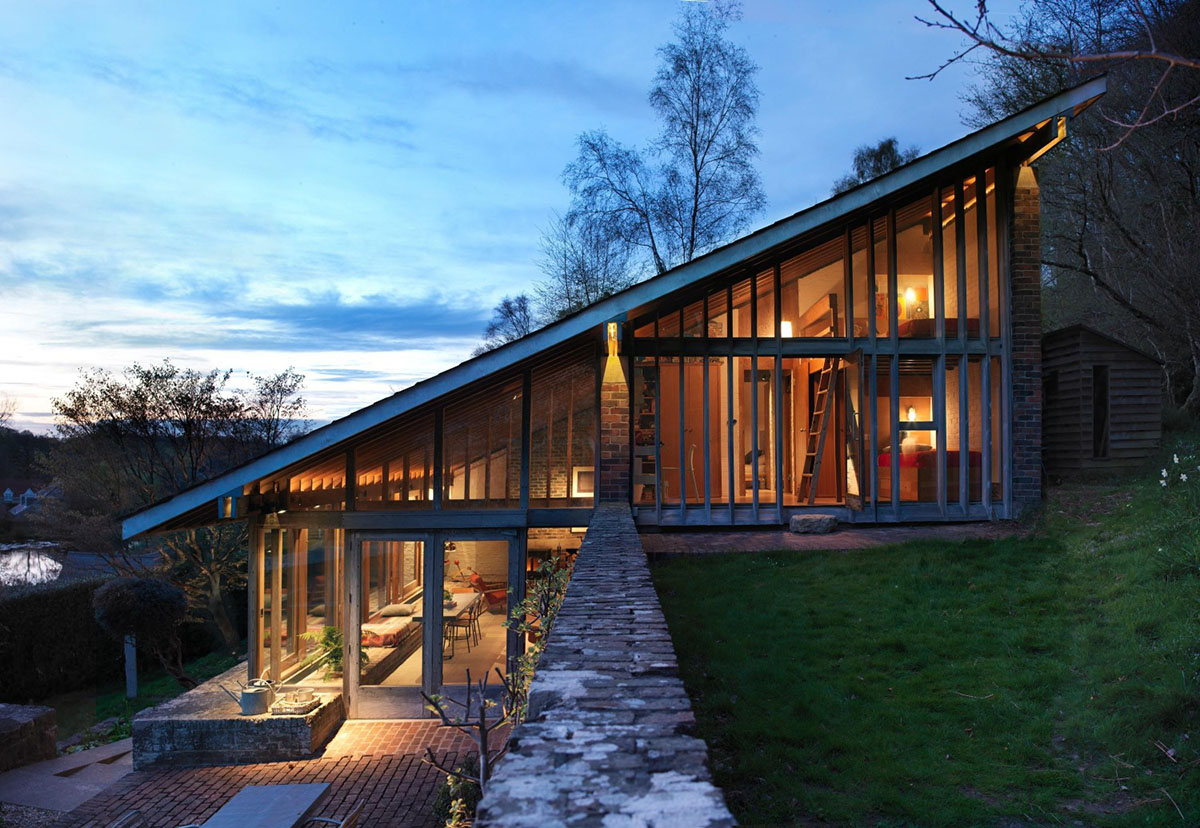 Ansty Plum is reimagined atop steep wooded slope in Wlitshire by Coppin Dockray