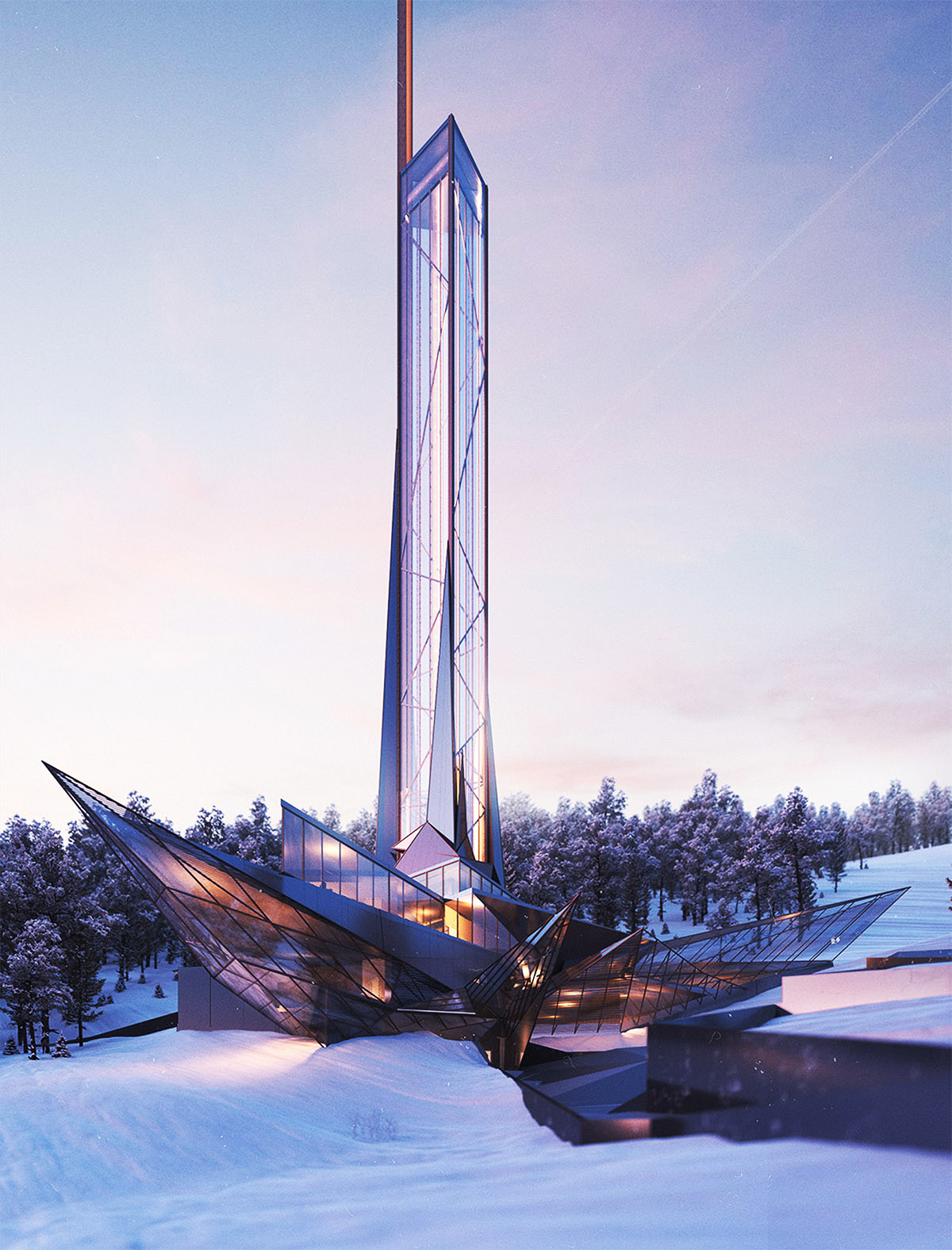 A group of architects envision weathering architecture derived from Manpupuner rock formations