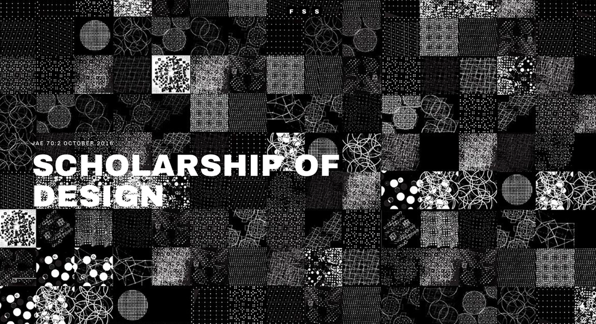 JAE 70:2 I Scholarship of Design now available for your perusal