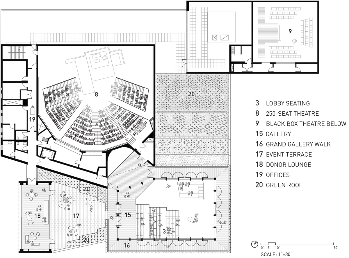 Studio Gang Architects completed wood-latticed Writers Theatre in United States