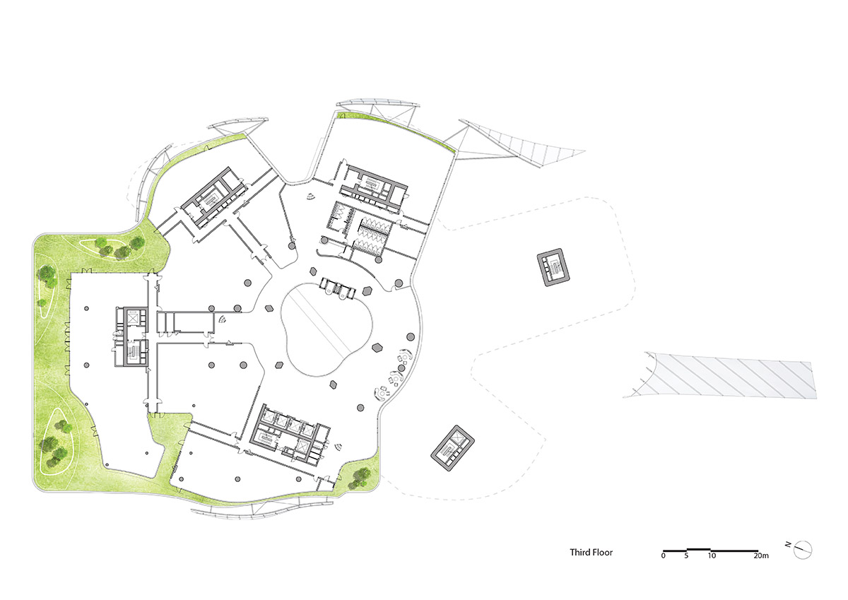 MAD proposes a flower-like building dressed with soft skin for Xinhee Design Center in China