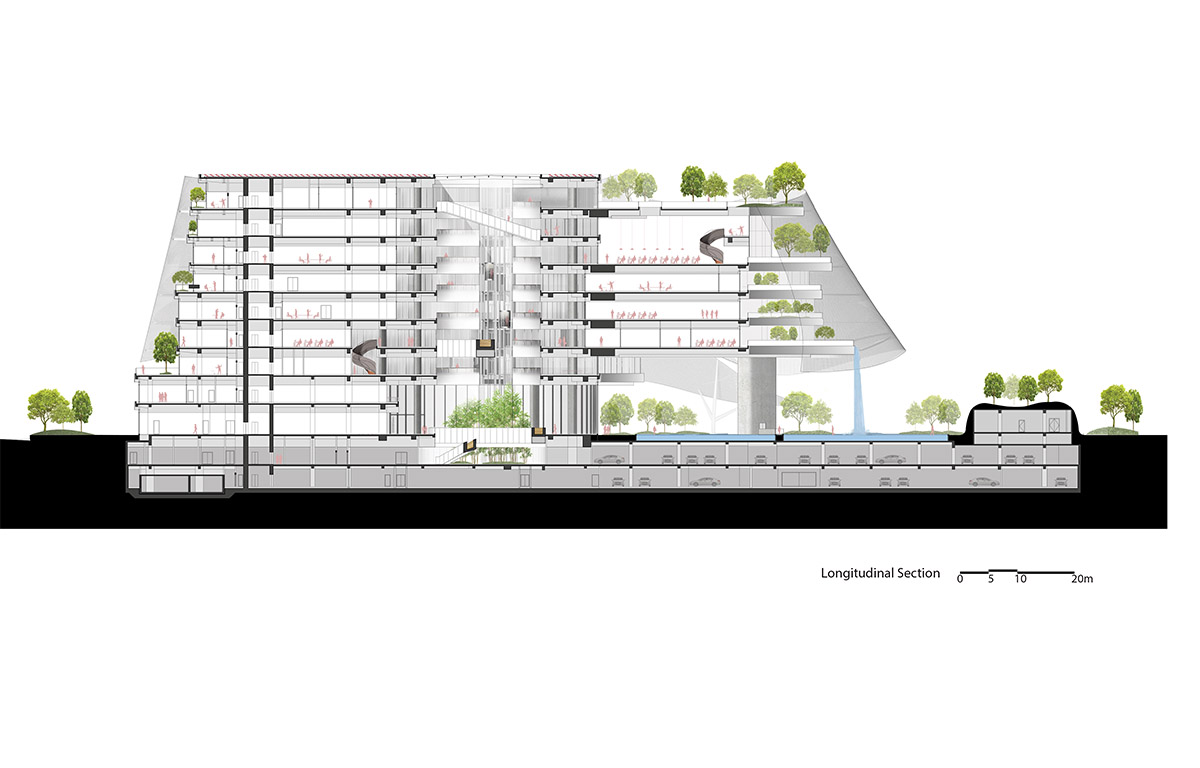 MAD proposes a flower-like building dressed with soft skin for Xinhee Design Center in China