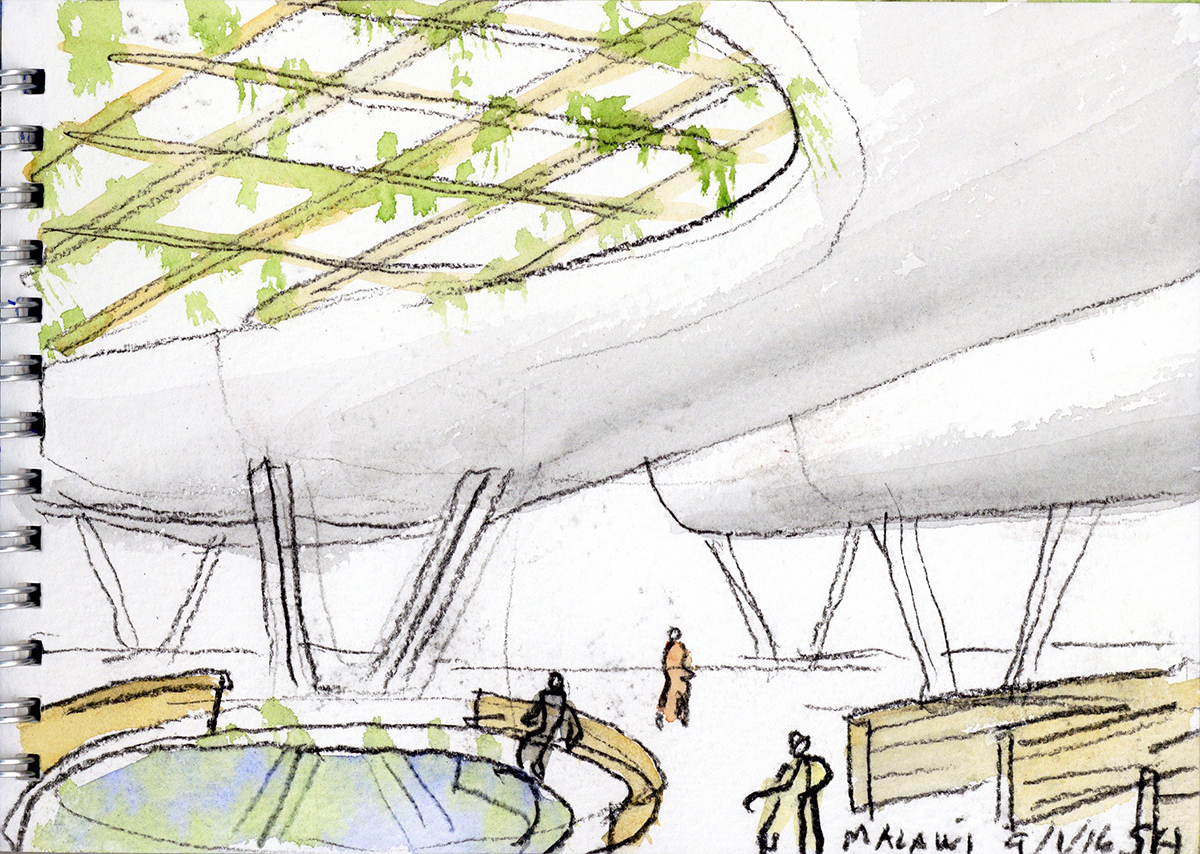 Steven Holl Architects’ rippled-roof library approved for Malawi, Africa