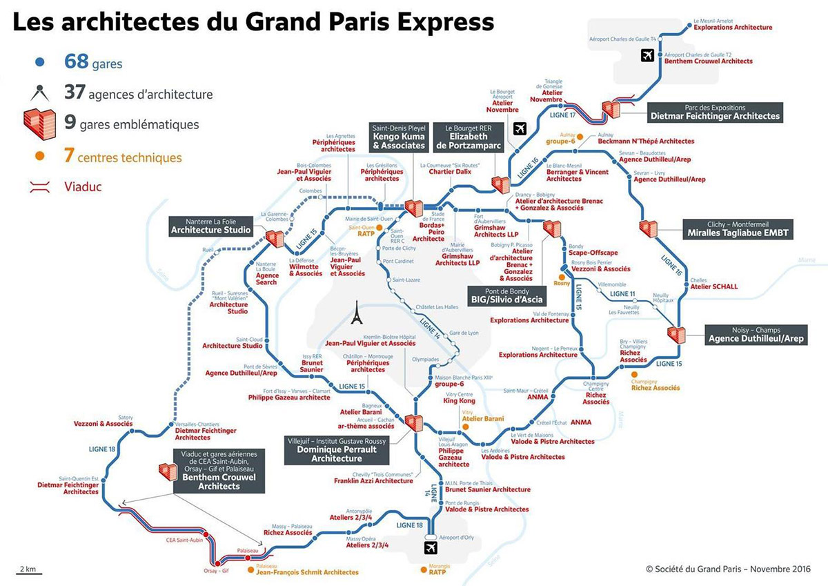 BIG selected to design new Pont de Bondy metro station in Paris along with Kuma, Perrault and EMBT
