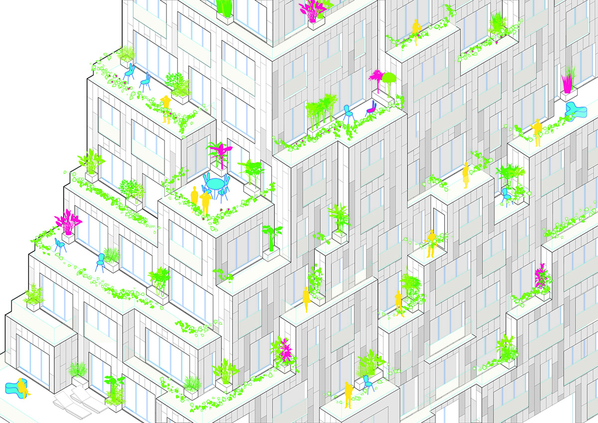 MVRDV designs new residential development in France inspired from rock formations