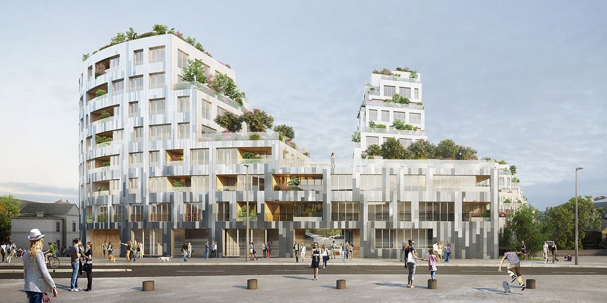 MVRDV designs new residential development in France inspired from rock formations