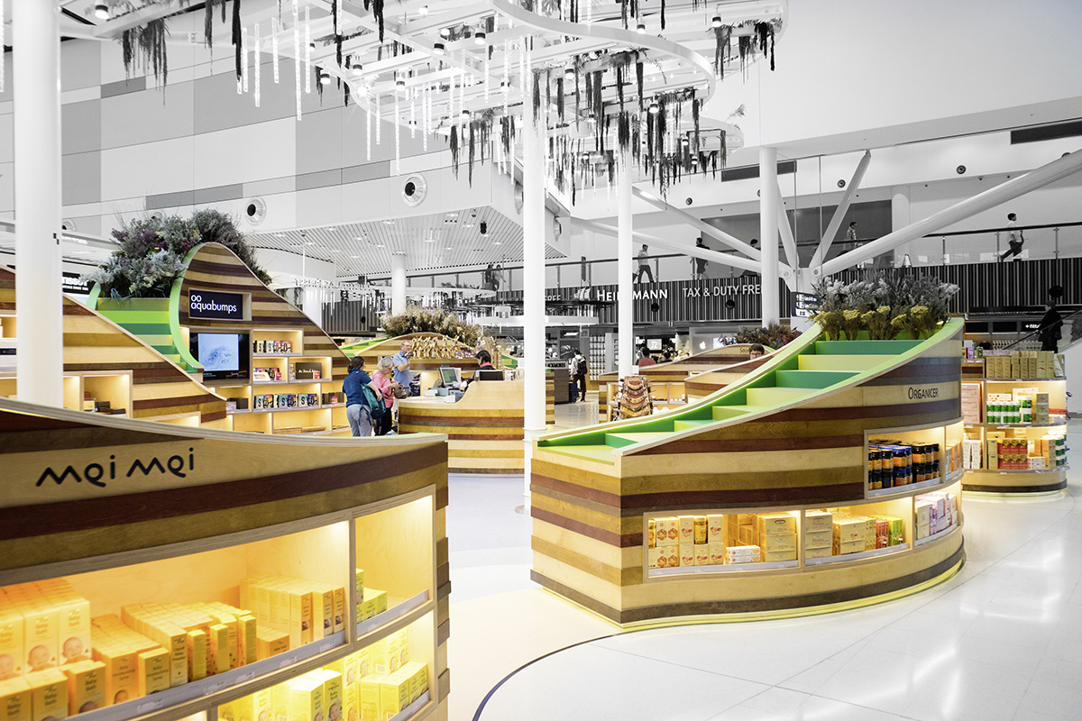 LAVA’s new regional duty free section at Sydney Airport inspired by the sandstone rock formations