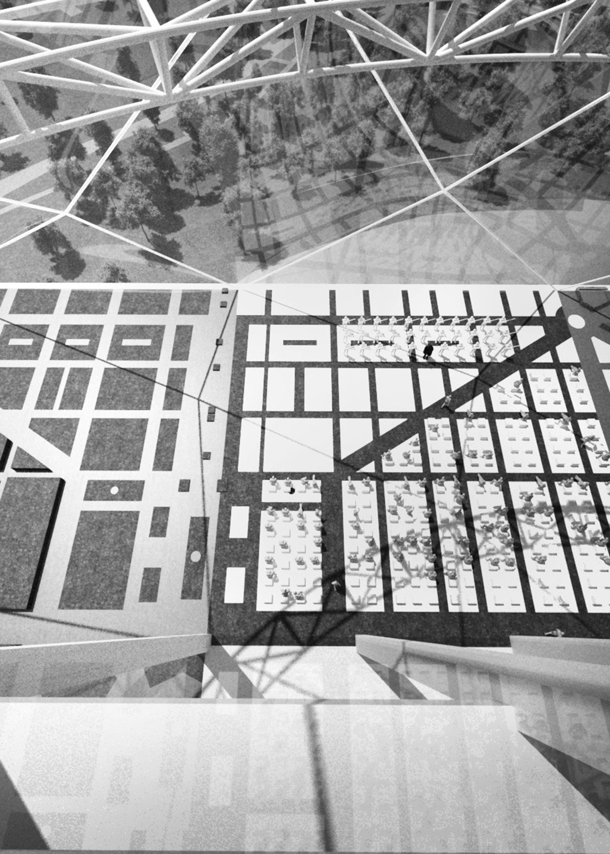 OMA puts forward its proposal for the Lucas Cultural Arts Museum, a diamond-looking ETFE membrane