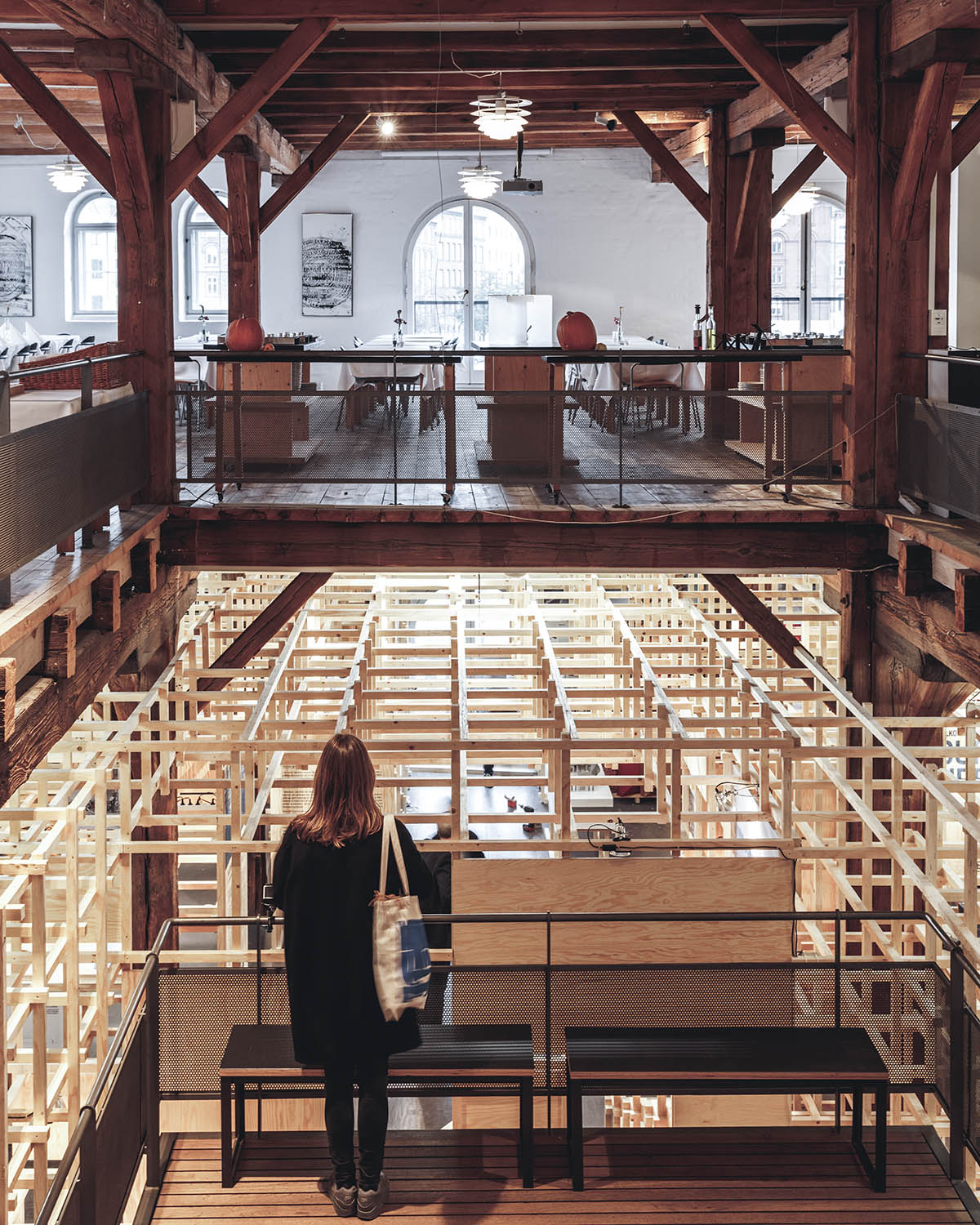COBE presents its new exhibition and book in a giant scaffold at Danish Architecture Center