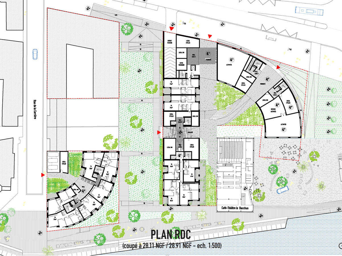MVRDV designs new residential development in France inspired from rock formations