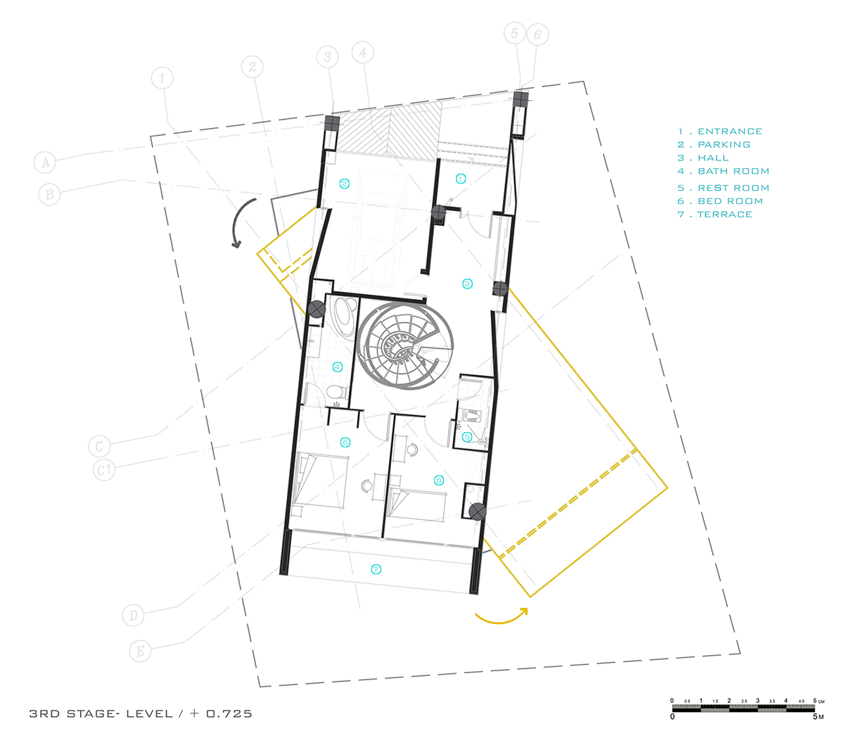 These Triple-Shifted Volumes in Iran create a sense of suspension designed by New Wave Architecture