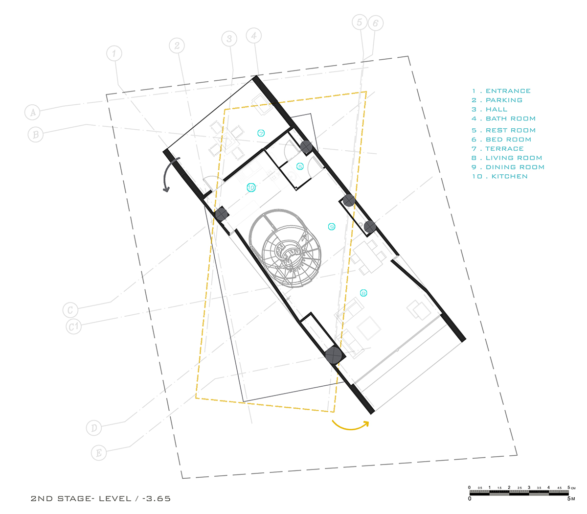 These Triple-Shifted Volumes in Iran create a sense of suspension designed by New Wave Architecture