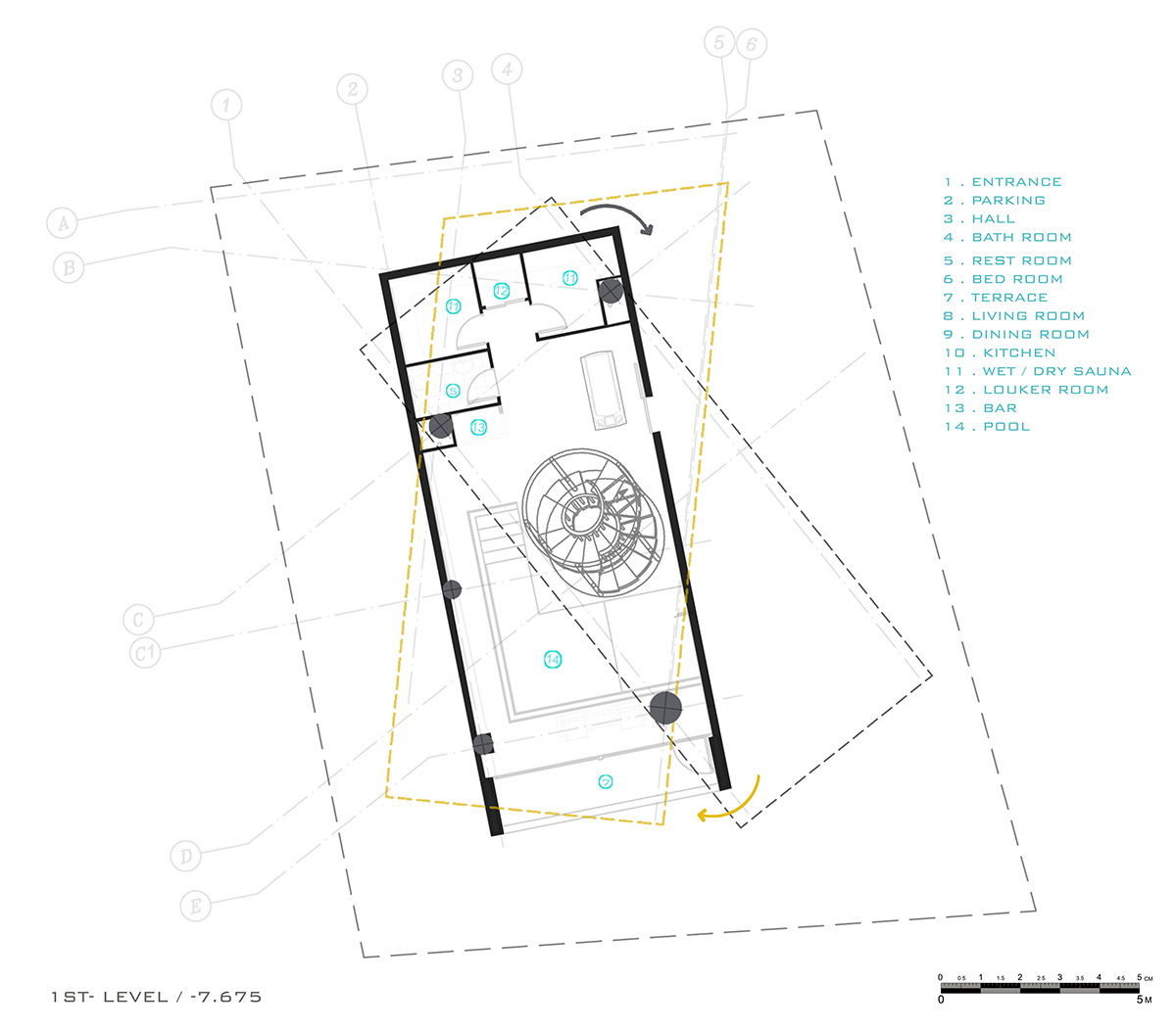 These Triple-Shifted Volumes in Iran create a sense of suspension designed by New Wave Architecture