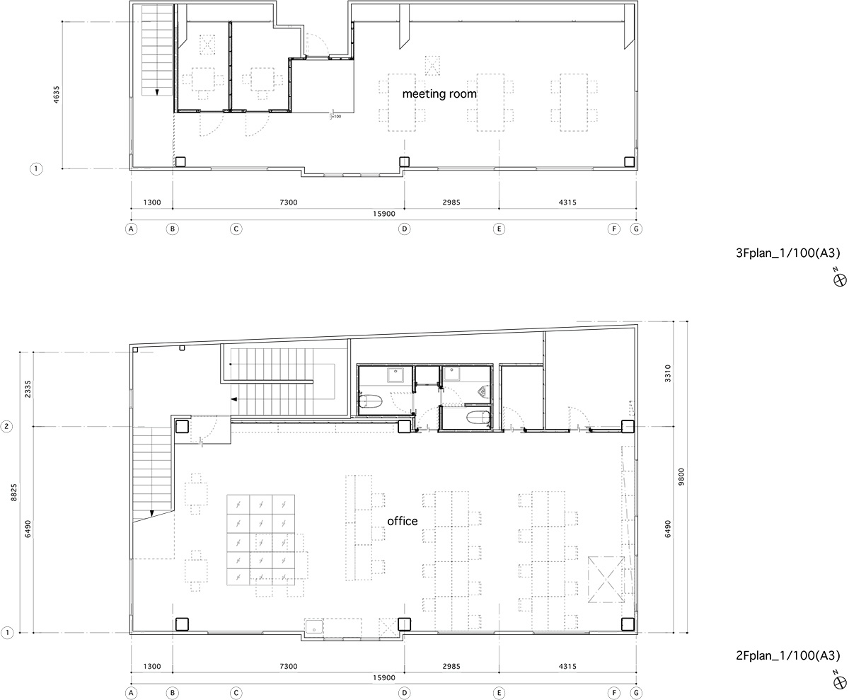 Schemata Architects completes Blue Bottle Coffee Nakameguro Cafe in Tokyo with right-angled roof