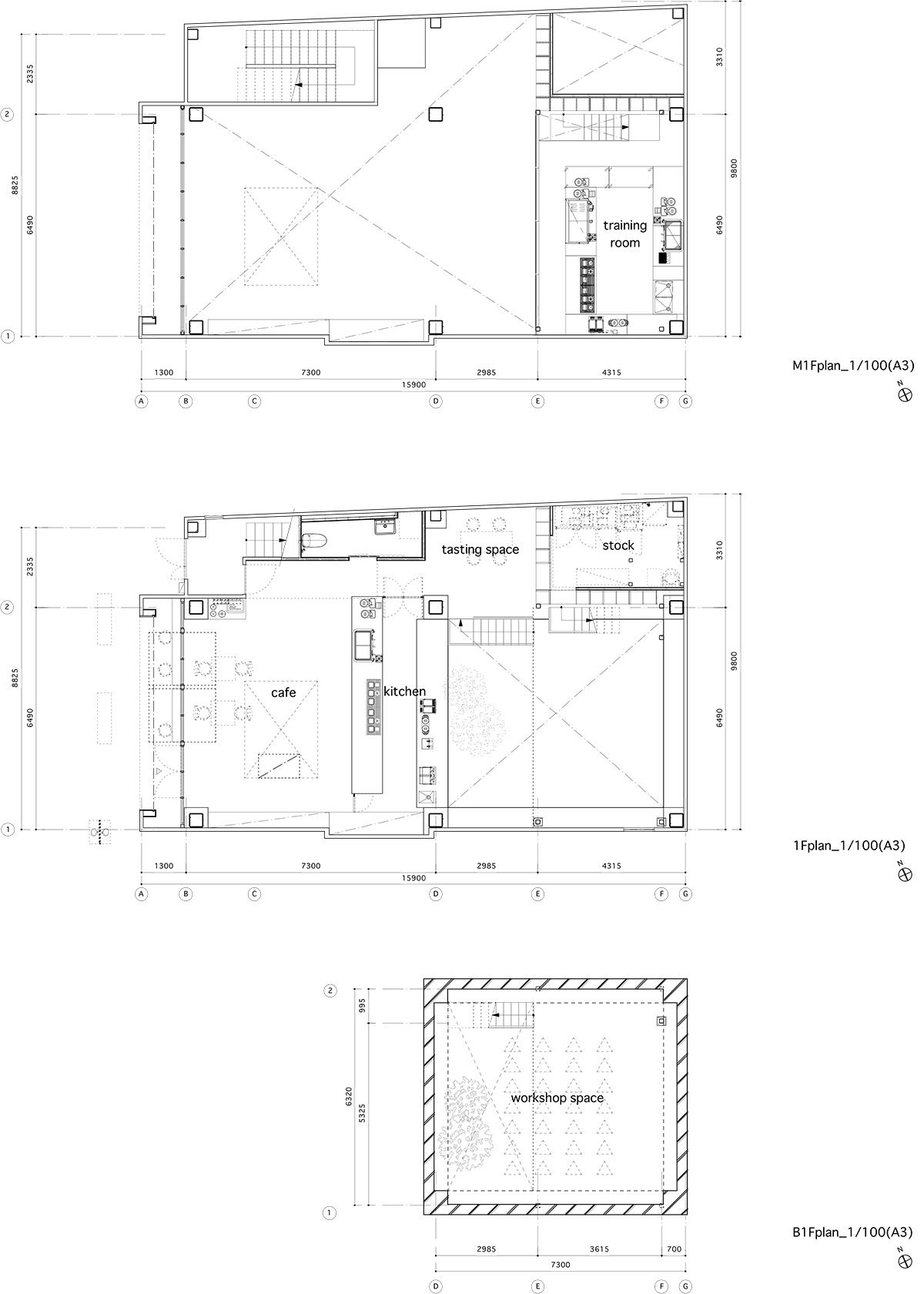 Schemata Architects completes Blue Bottle Coffee Nakameguro Cafe in Tokyo with right-angled roof