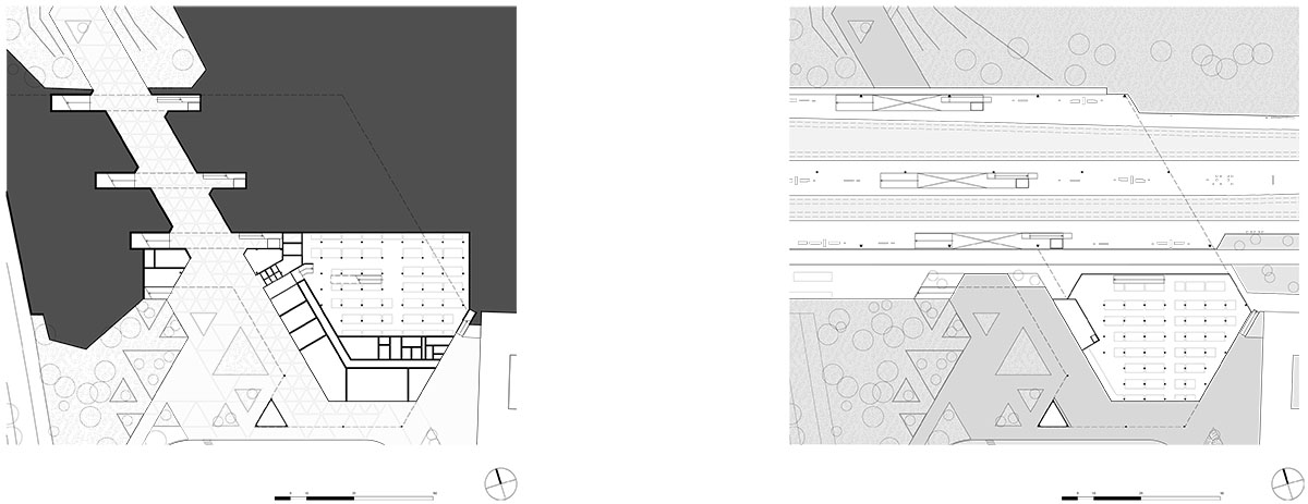 A massive triangular wooden canopy wraps Ede Wageningen Train Station in the new images by Mecanoo