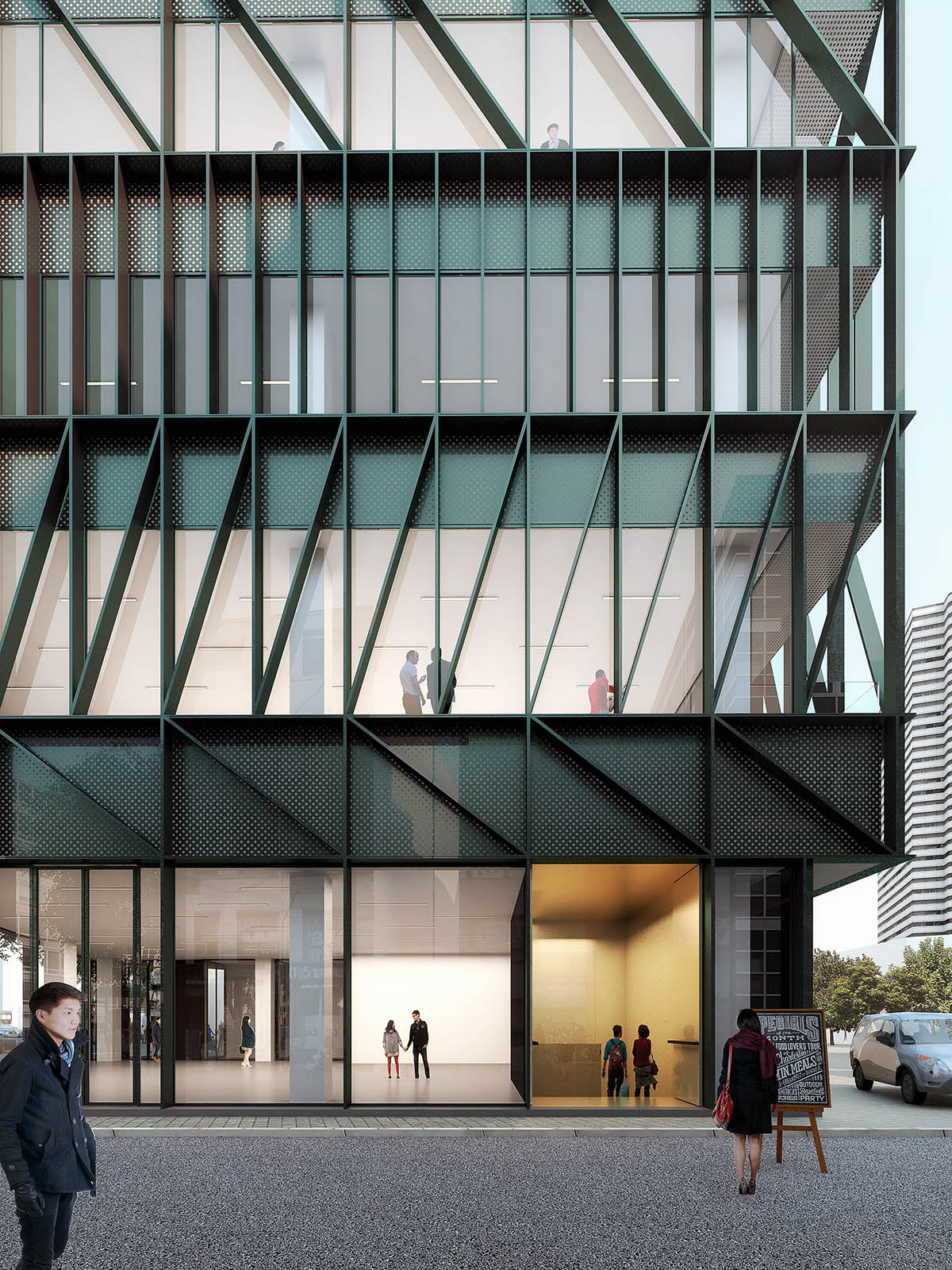 Mecanoo transforms Seoul’s Namdeamun Market into a new office building with monochromatic appearance
