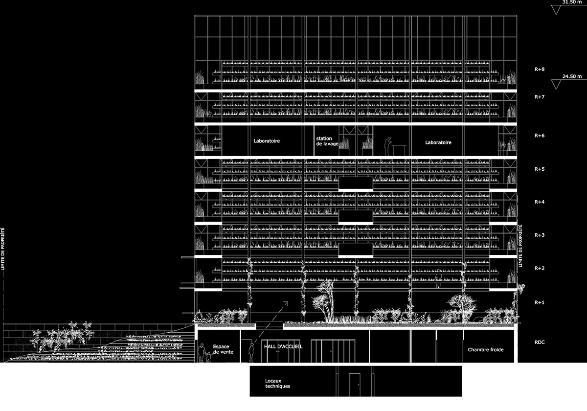 ABF-lab designs an ’agricultural catalyst’ with Food-Farm-Tower for the locals of France