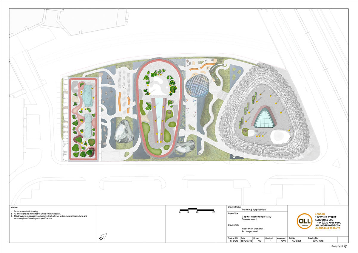 aLL Design unveils new trio-towers wrapped by distinctive articulations in Brentford district