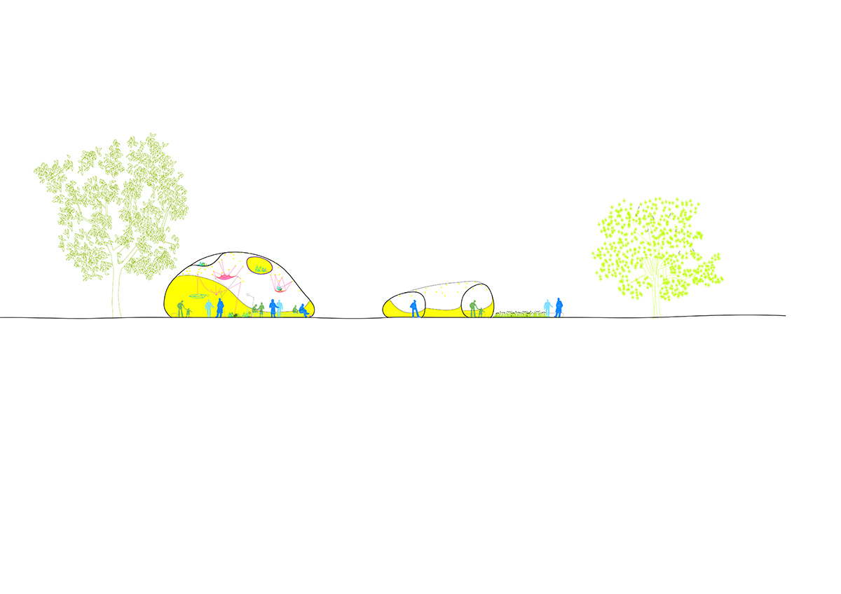 DOSIS installs an pneumatic architectural bubble for event spaces in London’s east park