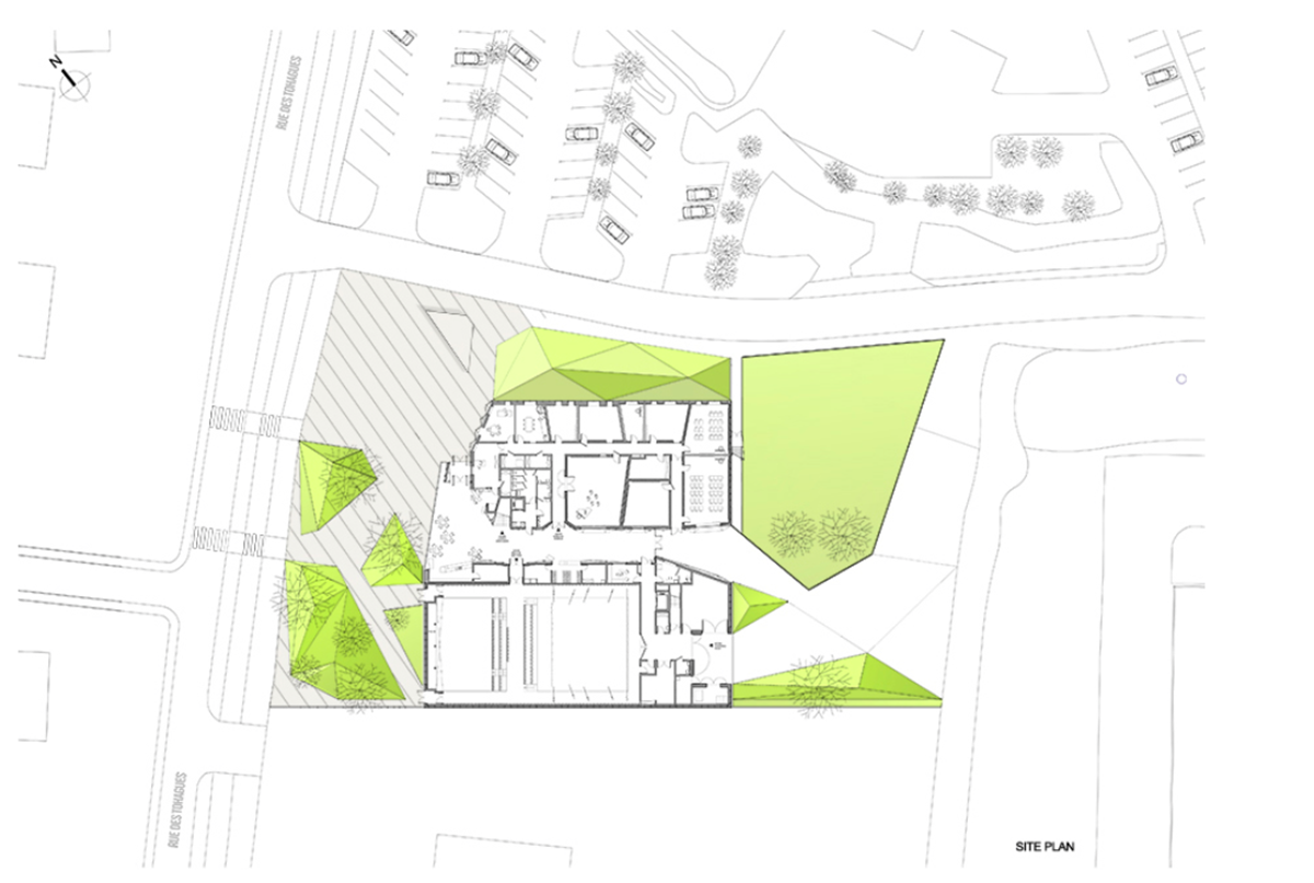 Peripheriques Architects completed Espace culturel de la Hague in France