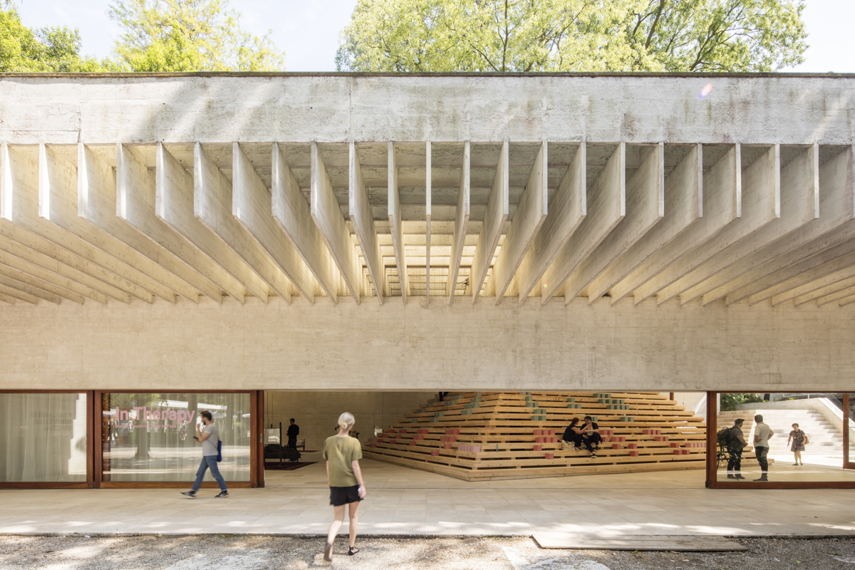 A truncated pyramid reflects the legacy of Nordic countries and hierarchy of needs at Venice Biennale