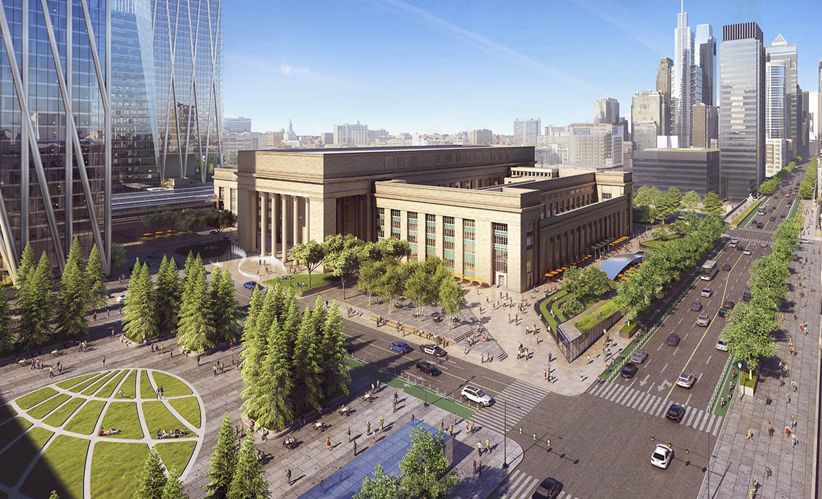 SOM reveals new images of Philadelphia 30th Street Station Master Plan