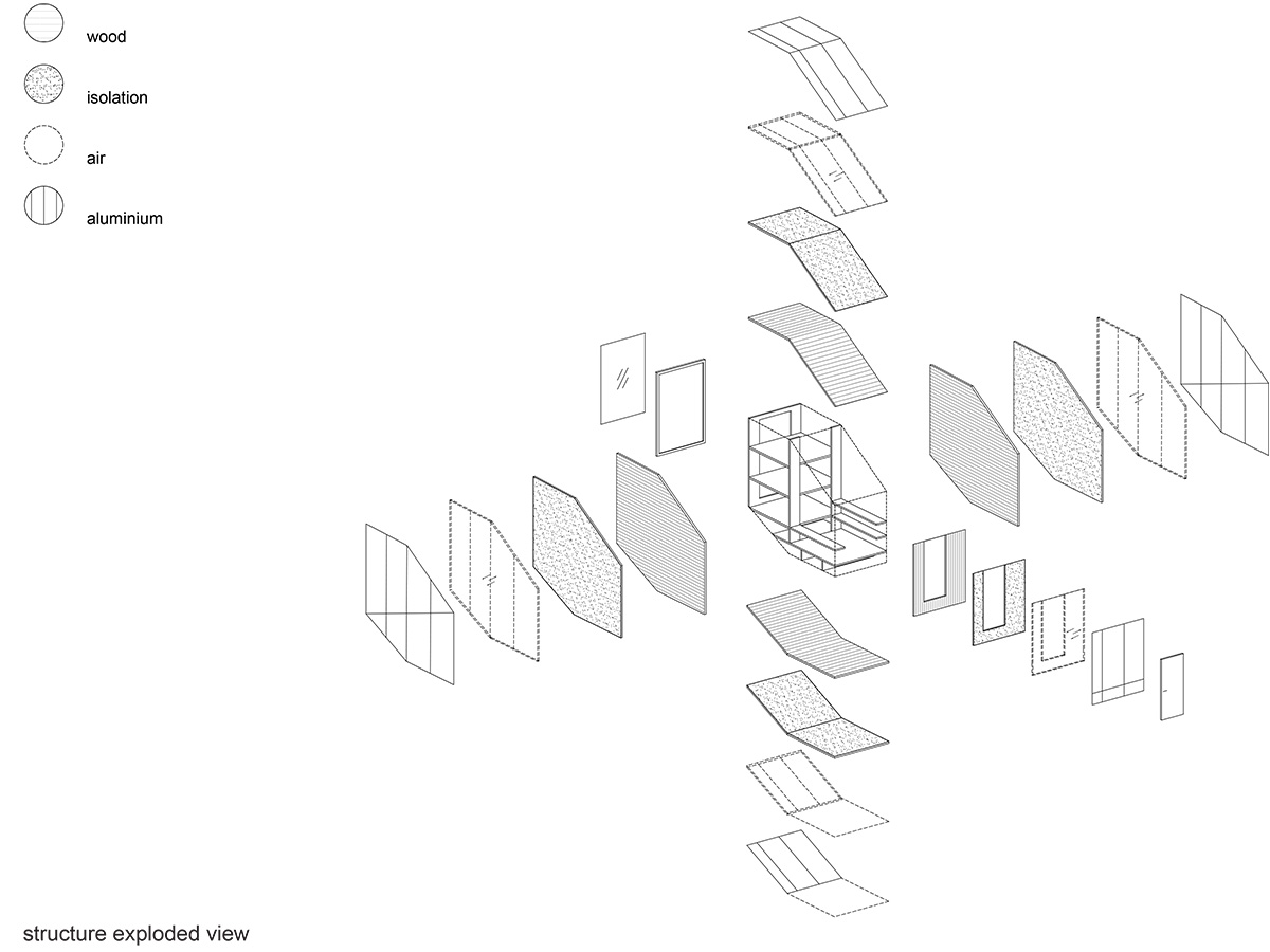 This Winter Cabin by OFIS Architects resists to gravity on Slovenia&rsquo;s rocky mountains