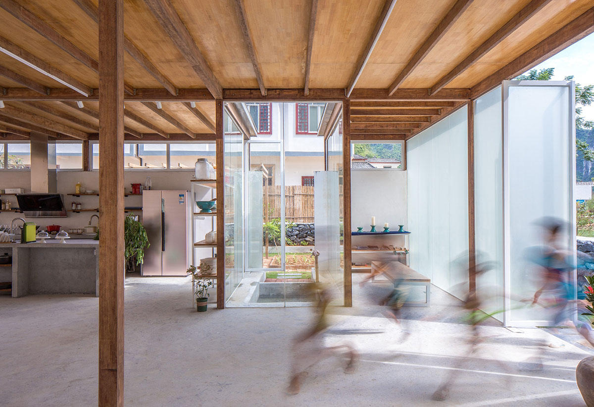 Chinese old house converted into a fully-transparent children’s education centre by AaL+Atelier UPA