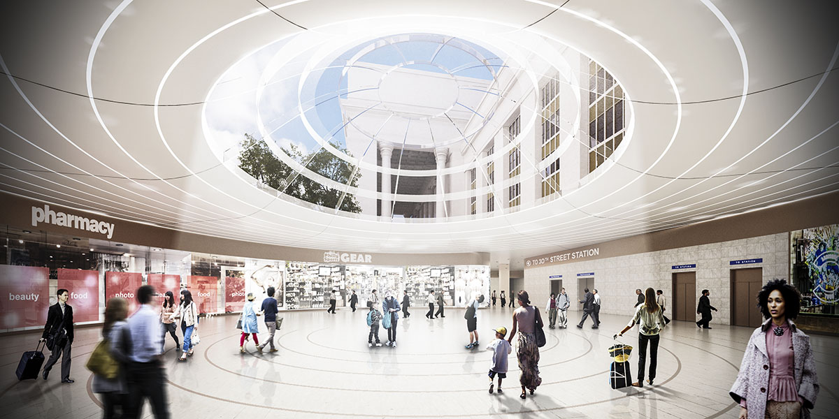 SOM reveals new images of Philadelphia 30th Street Station Master Plan