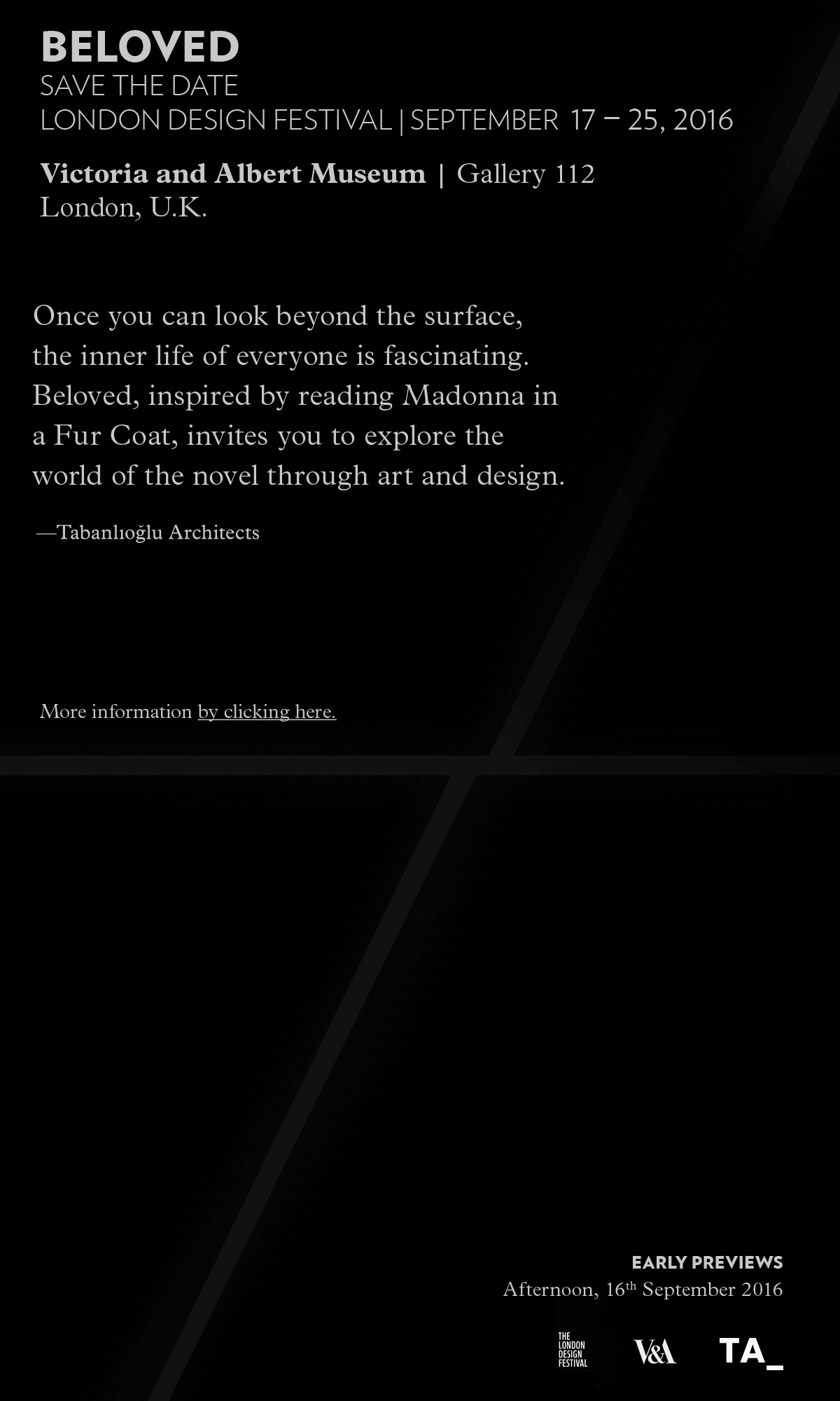 Tabanlıoğlu Architects revives Madonna in a Fur Coat novel in the London Design Festival