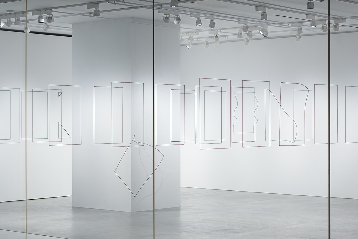 Nendo’s 3D-printed sketchy objects create pure outlines of a paper exhibited at Creation Gallery