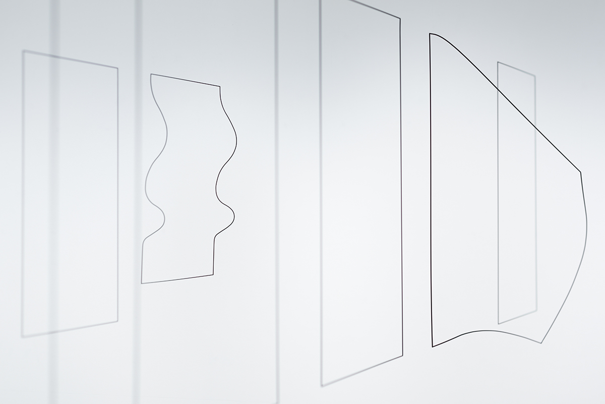Nendo’s 3D-printed sketchy objects create pure outlines of a paper exhibited at Creation Gallery
