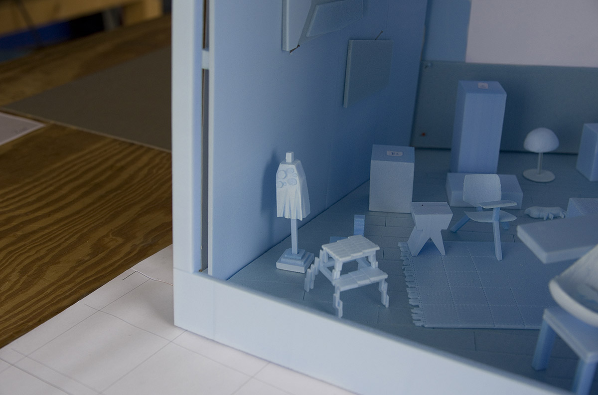 Architect&rsquo;s &lsquo;Utopia&rsquo; reimagined through their collections in a giant blue box by Studio Makkink & Bey