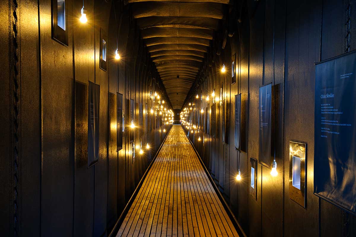 Peter Zumthor installs modest buildings erected on black-winged stilts at Norwegian old mining region