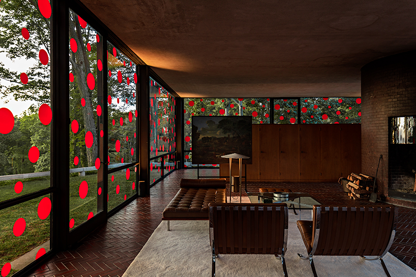 Yayoi Kusama fills Philip Johnson’s Glass House with red polka dots