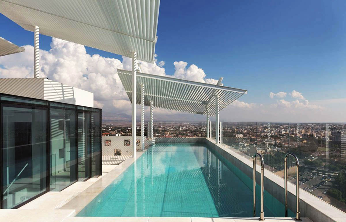 Jean Nouvel’s ’White Walls’ is a vertical landscape tower dominated by pixelated facade in Cyprus