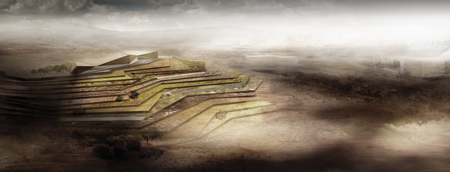 The Palestinian Museum designed by Heneghan Peng Architects opened in Birzeit