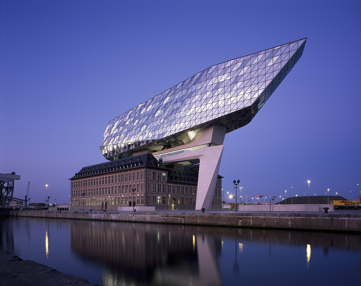 Zaha Hadid Architects crowns Belgium’s historic Antwerp Port Building with a floating glazed tower
